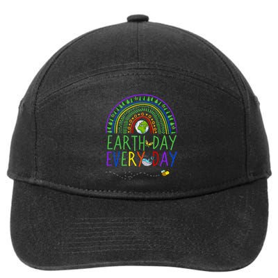 Pretty Earth Day Every Day Rainbow With Trees Earth Day 7-Panel Snapback Hat