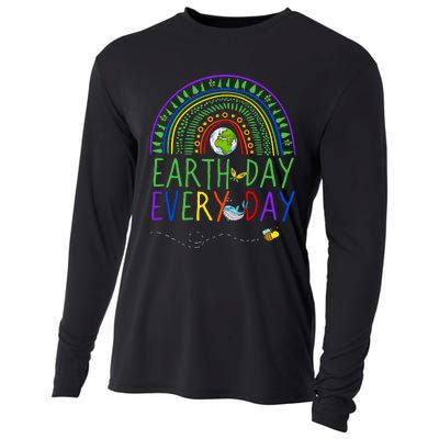 Pretty Earth Day Every Day Rainbow With Trees Earth Day Cooling Performance Long Sleeve Crew