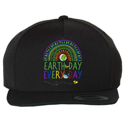 Pretty Earth Day Every Day Rainbow With Trees Earth Day Wool Snapback Cap