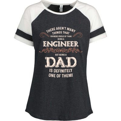 Proud Engineer Dad Gift Enza Ladies Jersey Colorblock Tee