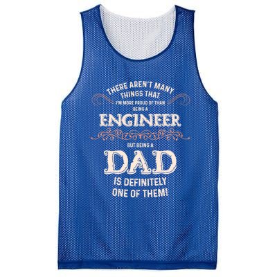 Proud Engineer Dad Gift Mesh Reversible Basketball Jersey Tank