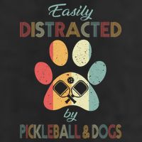 Pickleball Easily Distracted 7 Panel Mesh Trucker Snapback Hat