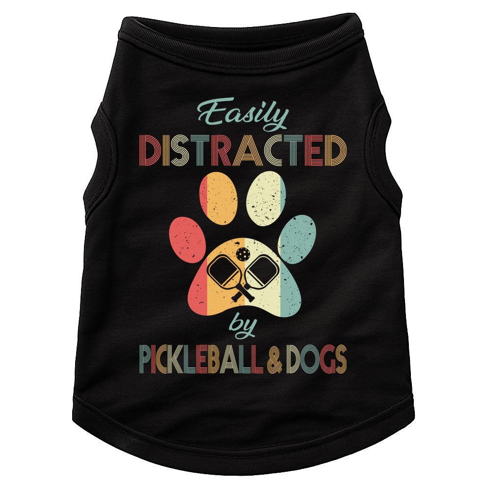Pickleball Easily Distracted Doggie Tank