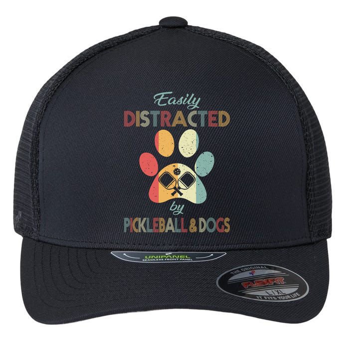 Pickleball Easily Distracted Flexfit Unipanel Trucker Cap
