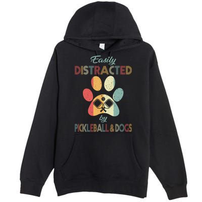 Pickleball Easily Distracted Premium Pullover Hoodie