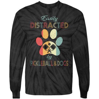 Pickleball Easily Distracted Tie-Dye Long Sleeve Shirt