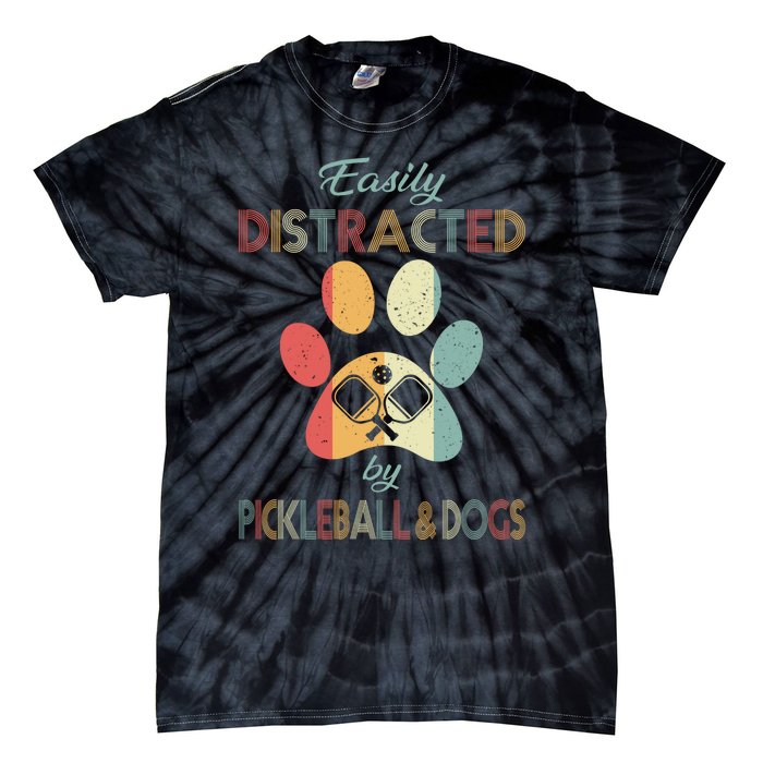 Pickleball Easily Distracted Tie-Dye T-Shirt