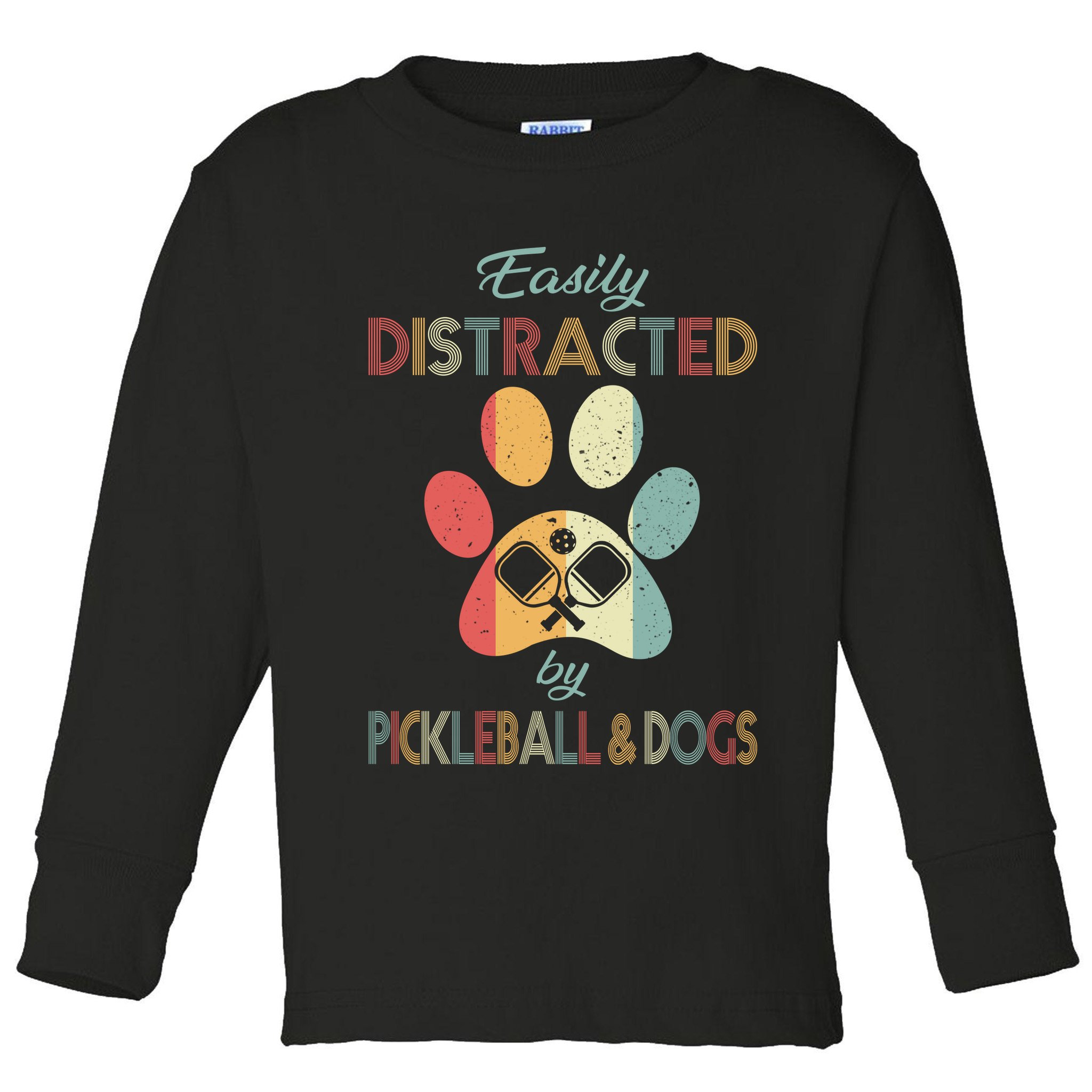 Pickleball Easily Distracted Toddler Long Sleeve Shirt