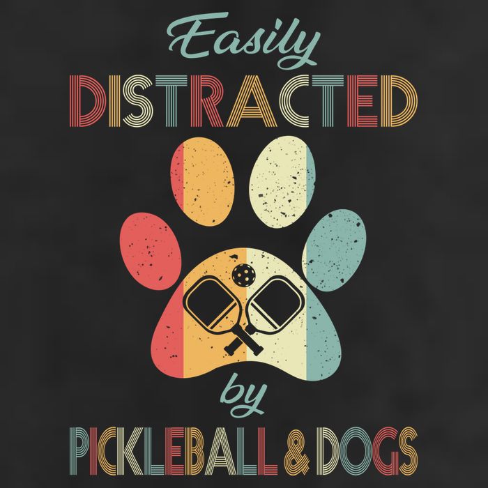 Pickleball Easily Distracted Golf Towel
