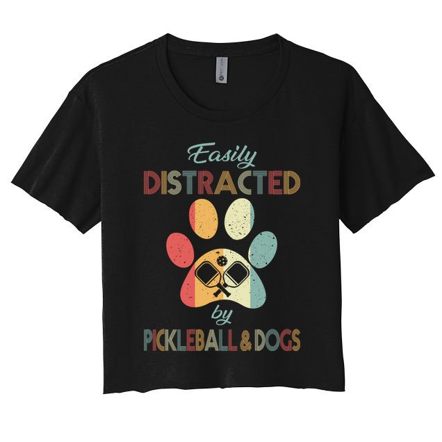 Pickleball Easily Distracted Crop Top