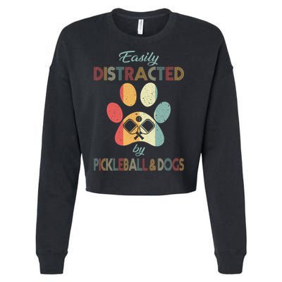 Pickleball Easily Distracted Cropped Pullover Crew