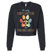 Pickleball Easily Distracted Cropped Pullover Crew
