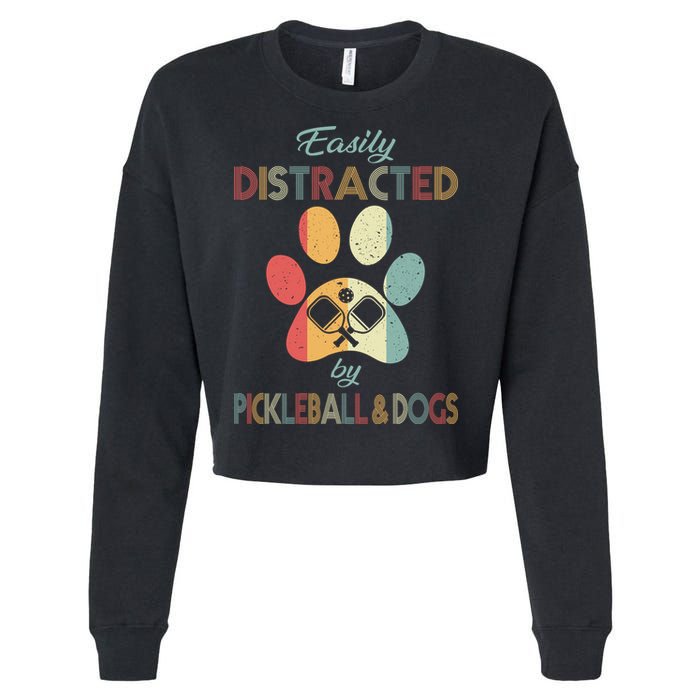Pickleball Easily Distracted Cropped Pullover Crew