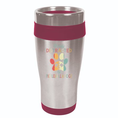 Pickleball Easily Distracted 16oz Travel Tumbler