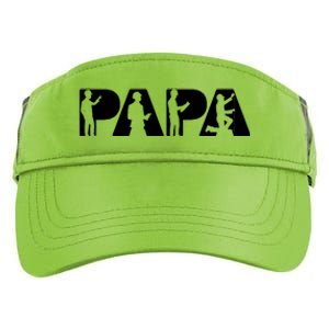 Papa Engineer Dad Funny Dad Engineer Papa Father Gift Adult Drive Performance Visor