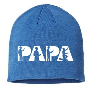 Papa Engineer Dad Funny Dad Engineer Papa Father Gift Sustainable Beanie