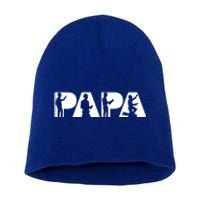 Papa Engineer Dad Funny Dad Engineer Papa Father Gift Short Acrylic Beanie