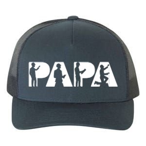 Papa Engineer Dad Funny Dad Engineer Papa Father Gift Yupoong Adult 5-Panel Trucker Hat