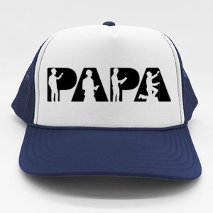 Papa Engineer Dad Funny Dad Engineer Papa Father Gift Trucker Hat