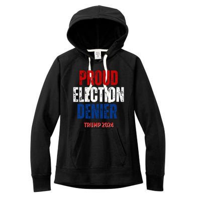 Proud Election Denier GOP Ultra Maga Proud Republican Trump Women's Fleece Hoodie