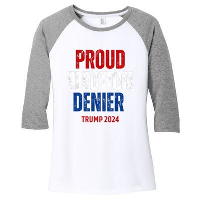 Proud Election Denier GOP Ultra Maga Proud Republican Trump Women's Tri-Blend 3/4-Sleeve Raglan Shirt