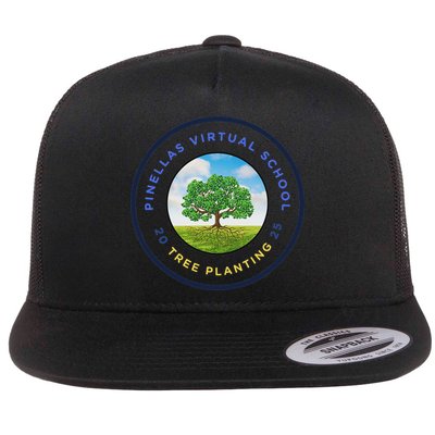 Pvs Earth Day Tree Planting Design Iii Flat Bill Trucker Hat