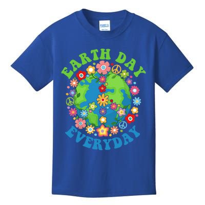 Peace Earth Day Everyday 60s 70s Hippie Retro Environt Gift Kids T-Shirt