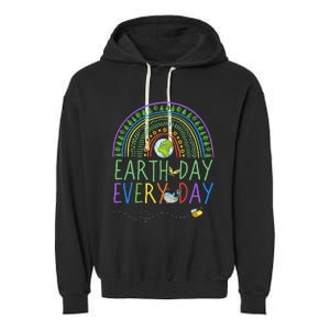 Pretty Earth Day Every Day Rainbow with Trees Earth Day Garment-Dyed Fleece Hoodie