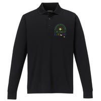 Pretty Earth Day Every Day Rainbow with Trees Earth Day Performance Long Sleeve Polo