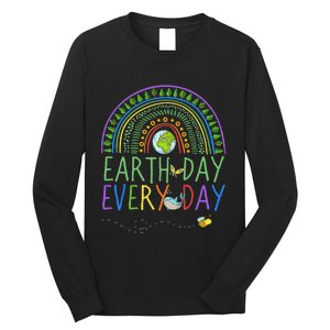 Pretty Earth Day Every Day Rainbow with Trees Earth Day Long Sleeve Shirt