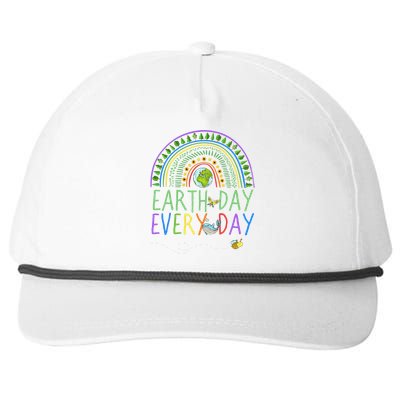 Pretty Earth Day Every Day Rainbow with Trees Earth Day Snapback Five-Panel Rope Hat