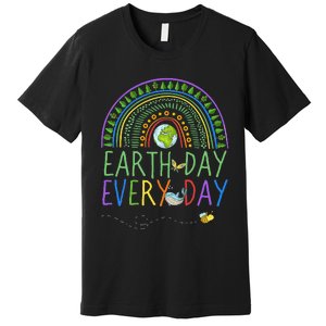 Pretty Earth Day Every Day Rainbow with Trees Earth Day Premium T-Shirt