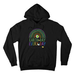 Pretty Earth Day Every Day Rainbow with Trees Earth Day Tall Hoodie