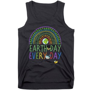 Pretty Earth Day Every Day Rainbow with Trees Earth Day Tank Top