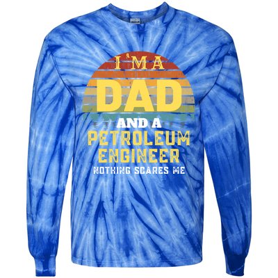 Petroleum Engineer Dad Vintage Gift Tie-Dye Long Sleeve Shirt