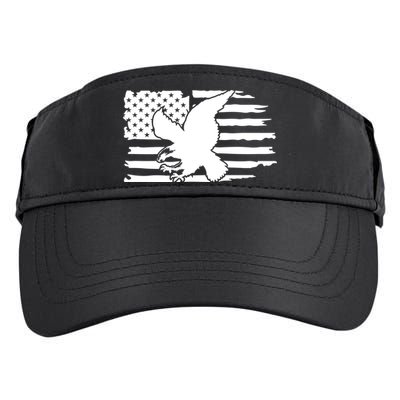 Patriotic Eagle Distress Flag USA Adult Drive Performance Visor