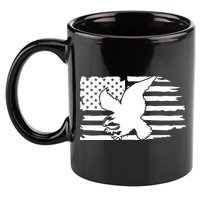 Patriotic Eagle Distress Flag USA 11oz C Handle Ceramic Mug