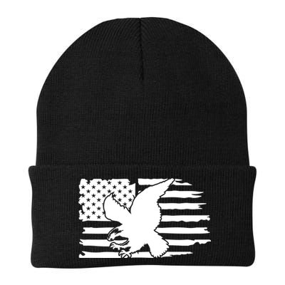 Patriotic Eagle Distress Flag USA Beanie
