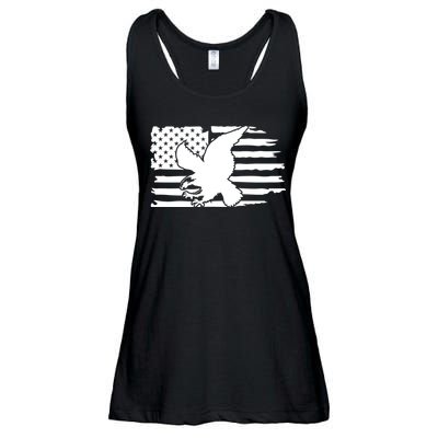Patriotic Eagle Distress Flag USA Ladies Essential Flowy Tank