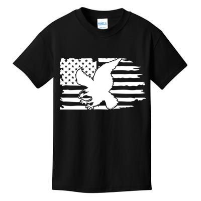 Patriotic Eagle Distress Flag USA Kids T-Shirt