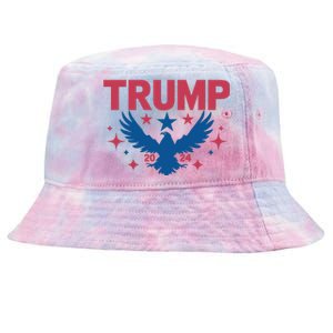 Patriotic Eagle Emblem With Year Tie-Dyed Bucket Hat