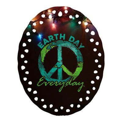 Piece Everyday Earth Day Ceramic Oval Ornament