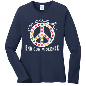 Peace Enough End Gun Violence Wear Orange Orange Shirt Day Ladies Long Sleeve Shirt