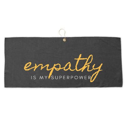 Psychic Empath Empathy Is My Superpower Compassion Chakra Large Microfiber Waffle Golf Towel
