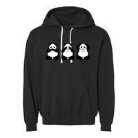 Peek A Boo Panda Garment-Dyed Fleece Hoodie