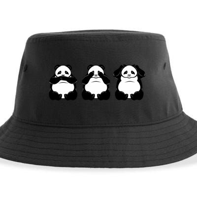 Peek A Boo Panda Sustainable Bucket Hat
