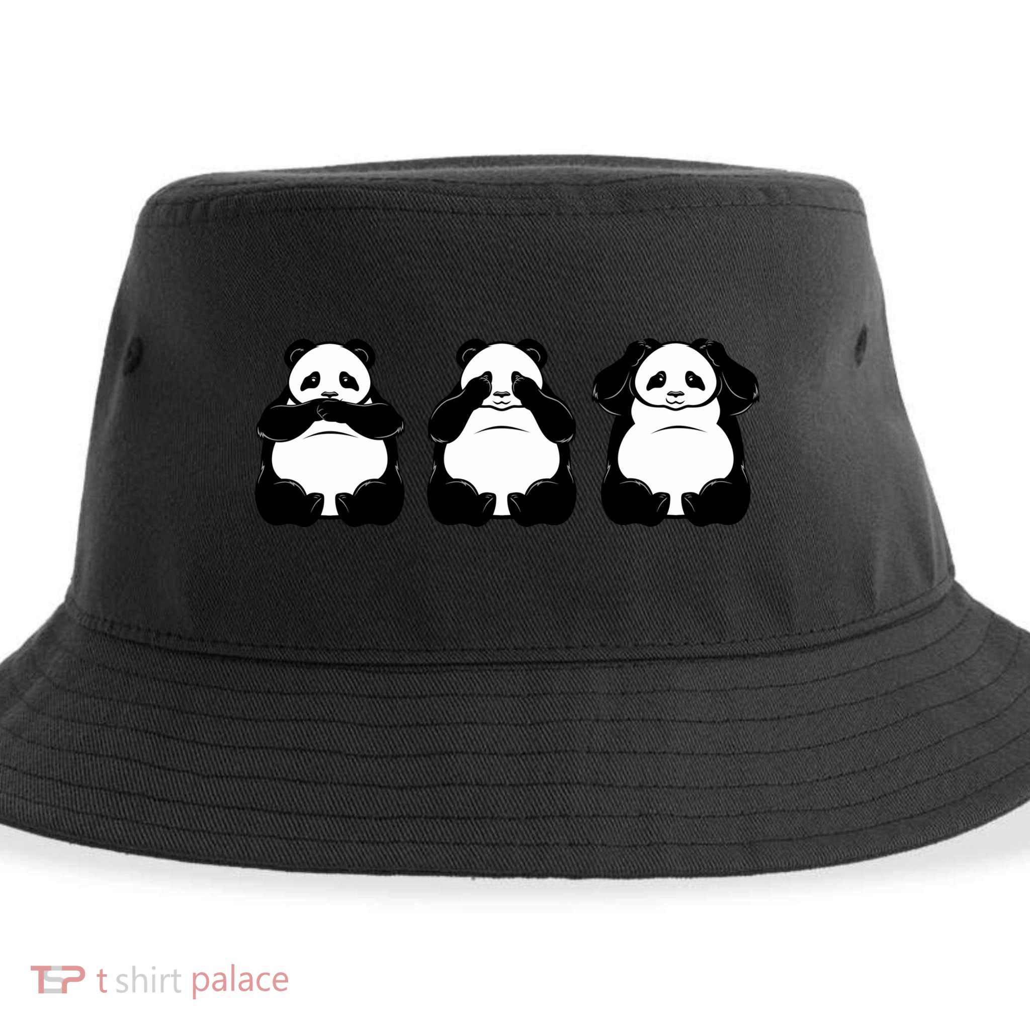 Peek A Boo Panda Sustainable Bucket Hat