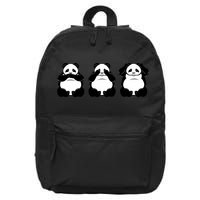 Peek A Boo Panda 16 in Basic Backpack