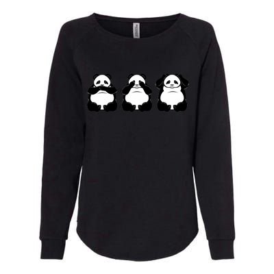 Peek A Boo Panda Womens California Wash Sweatshirt