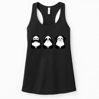 Peek A Boo Panda Womens Tank Top